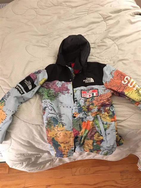 supreme x north face map jacket replica|supreme north face snakeskin jacket.